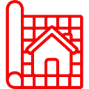 Construction site with building framework and safety equipment.